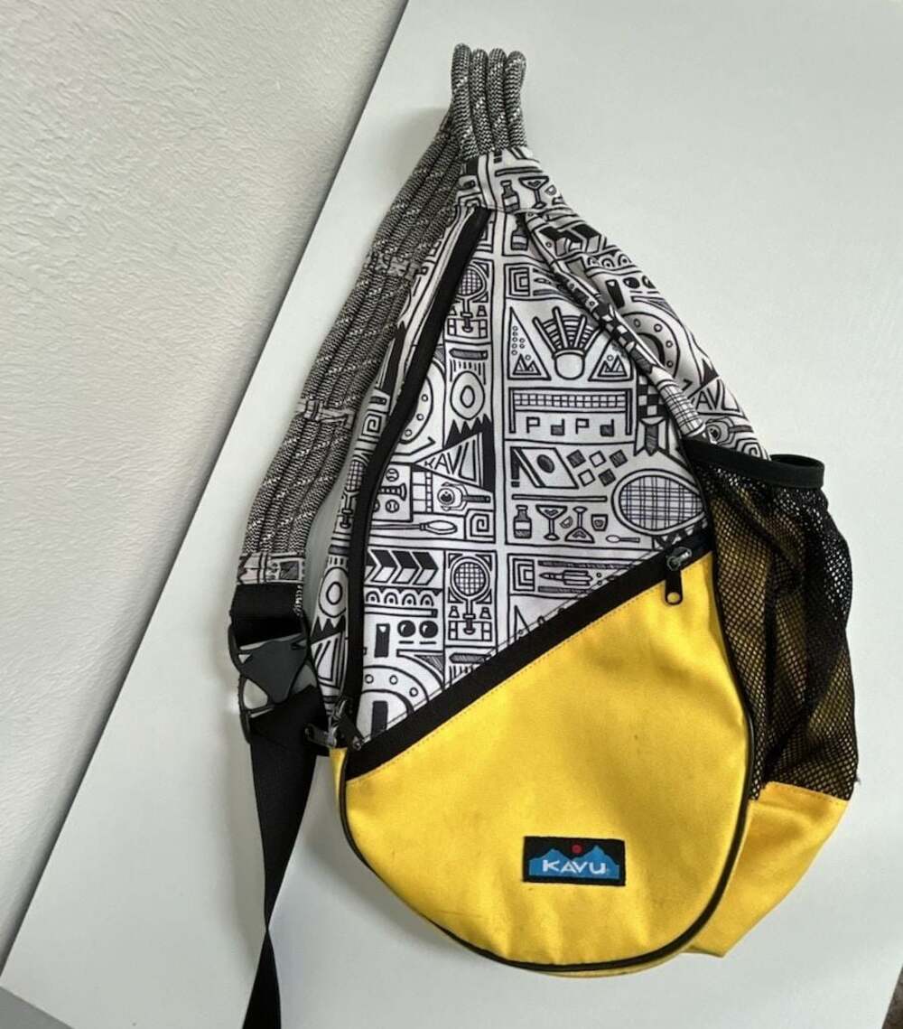 KAVU Paxton Pack Rope Sling Crossbody Bag - Yard Games Print